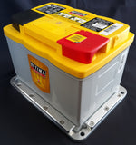 Optima DH5 Rigid Clamp Aluminum Tray - With Battery Angle 3