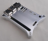 Wicked Aluminum Raspberry Pi 5 Open Shield Case with board installed - Angle 2