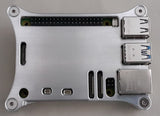 Wicked Aluminum Raspberry Pi 5 Open Shield Case with board installed - top look