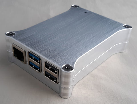 Wicked Aluminum Raspberry Pi 5 Secure Case - With Board angle 1
