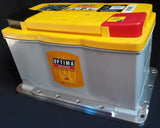 Optima DH7 Battery Tray - Battery sitting in tray